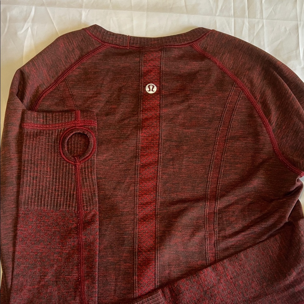 lululemon athletica Red Long Sleeve Top